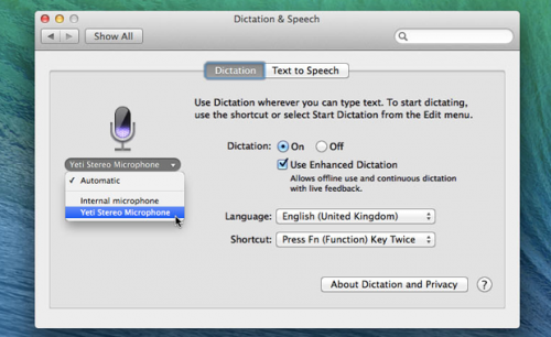 how do i enable dictation on my mac