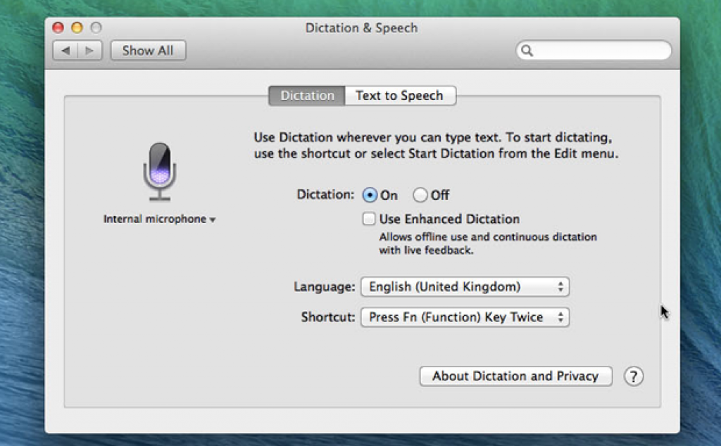 start dictation on mac