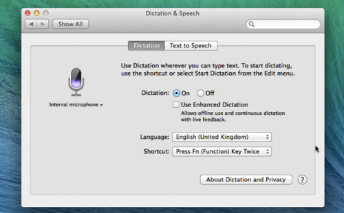 how to stop dictation on mac