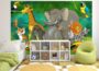 GREAT ART Jungle Animals Wall Mural 